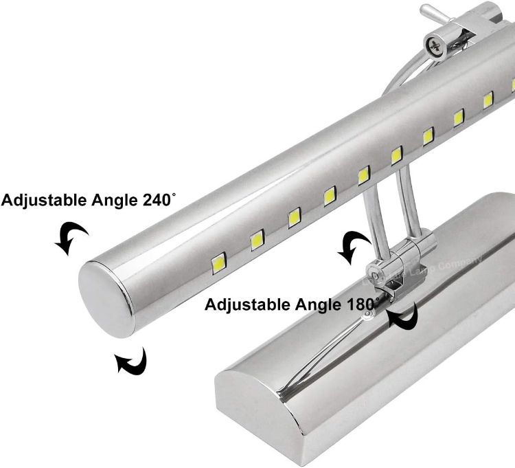 Picture of Long Life Lamp Company 5w LED Mirror Light Cool White 6500k Wall Mount Picture Light Chrome Adjustable ML11 