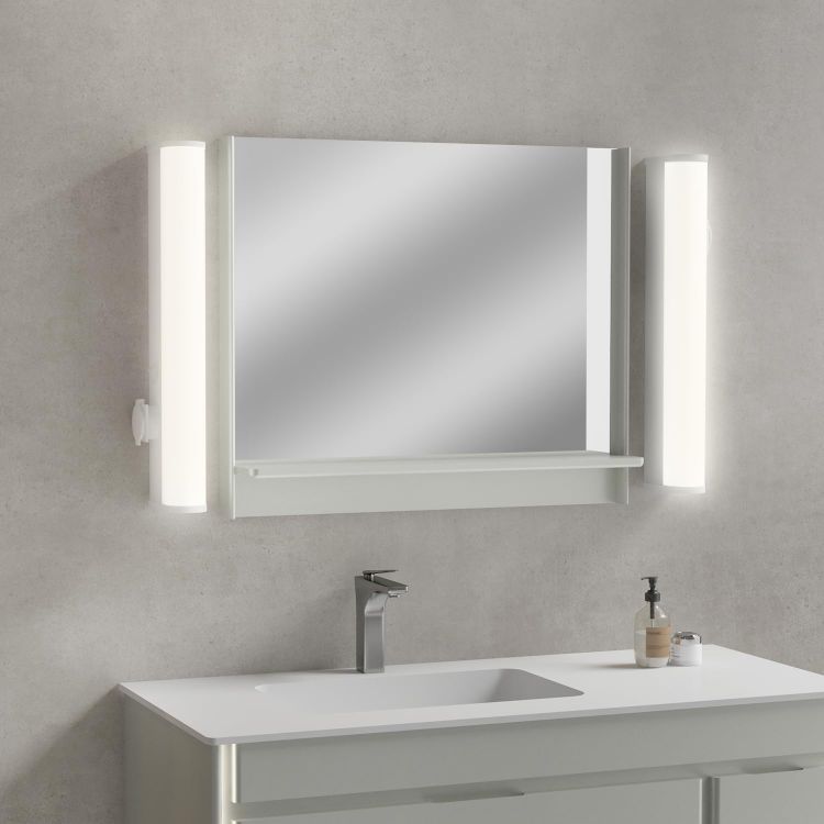 Picture of IMVSINCERE Shaver Light LED Wall Mounted Luminaire Wall Makeup for Bathroom Waterproof IP44 41CM 6W 4500K Natural White Mirror Front 600LM Bathroom with Shaver Socket and Switch 