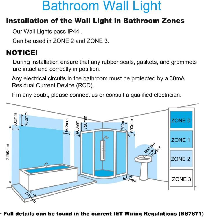 Picture of IMVSINCERE Shaver Light LED Wall Mounted Luminaire Wall Makeup for Bathroom Waterproof IP44 41CM 6W 4500K Natural White Mirror Front 600LM Bathroom with Shaver Socket and Switch 
