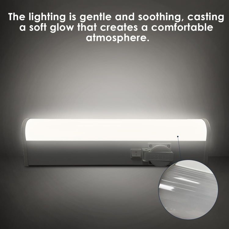 Picture of IMVSINCERE Shaver Light LED Wall Mounted Luminaire Wall Makeup for Bathroom Waterproof IP44 41CM 6W 4500K Natural White Mirror Front 600LM Bathroom with Shaver Socket and Switch 