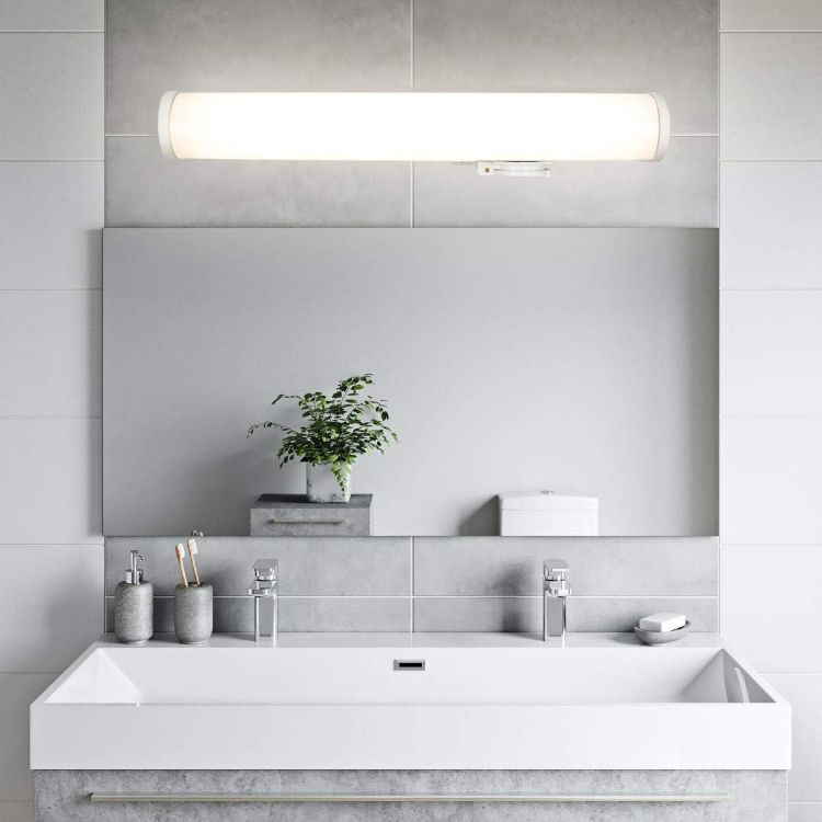 Picture of IMVSINCERE Shaver Light LED Wall Mounted Luminaire Wall Makeup for Bathroom Waterproof IP44 41CM 6W 4500K Natural White Mirror Front 600LM Bathroom with Shaver Socket and Switch 