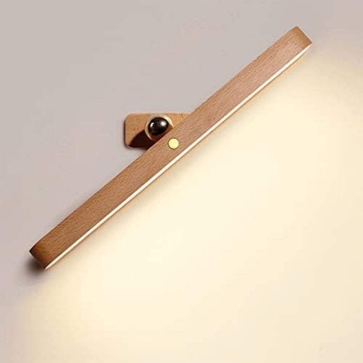 Picture of Wood Vanity Light Bar with Magnetic Mount for Mirrors,Bathroom (2-Pack) 