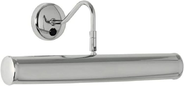 Picture of Britalia Antique Chrome Vintage Retro Picture & Mirror Light | Adjustable Head | 390mm Width | Rocker Switch Operation | 2 x SES E14 Lamps Required (Not Included)