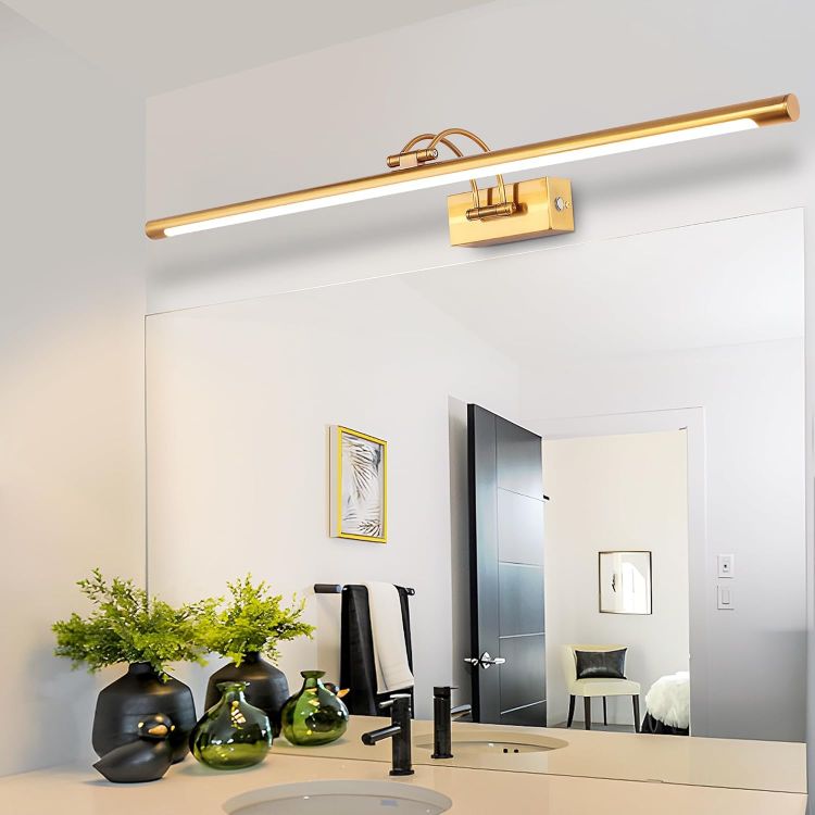 Picture of MantoLite LED Bathroom Over Mirror Light 3CCT 60CM Long Vanity Wall Light Dimmable Black Cabinet Picture Lights for Wall Ajustable Black Indoor Lighting Wall Sconce Hotel Bedside 15W Reading Lamps