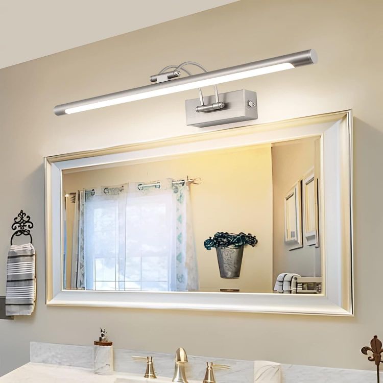 Picture of MantoLite LED Bathroom Over Mirror Light 3CCT 60CM Long Vanity Wall Light Dimmable Black Cabinet Picture Lights for Wall Ajustable Black Indoor Lighting Wall Sconce Hotel Bedside 15W Reading Lamps
