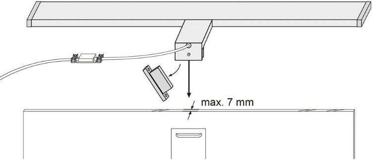 Picture of SEBSON LED Bathroom Mirror Light 30cm 5W 400lm Neutral White 4000K | Mirror Lighting Cabinet Mounted + Clip On, Bathroom Lamp IP44 - 300x95x41mm