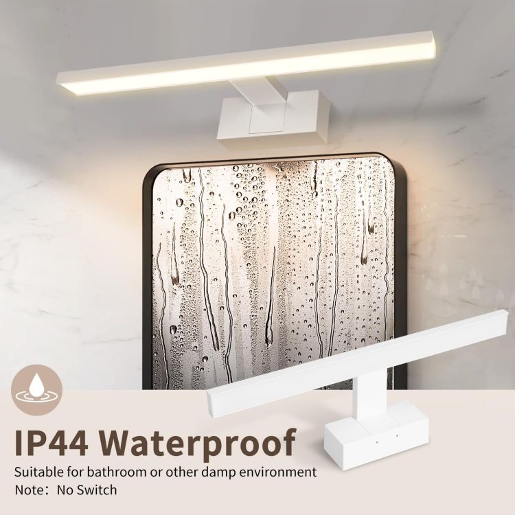 Picture of Aigostar 8W Bathroom Mirror Wall Light 40CM 4000K IP44 Waterproof | Bathroom Vanity Lighting Fixtures 560LM, Cabinet Picture Wall Light for Bedroom, LED Makeup Shaver Lamp, White