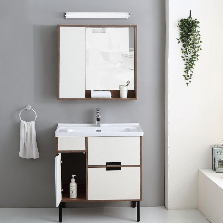 Picture of 15W LED Bathroom Wall Light Above Mirror, Vanity Cabinet Wall Lamp with Pull Cord Switch, Waterproof IP44 Length 60CM Lighting Range 1300LM Warm White 3000K