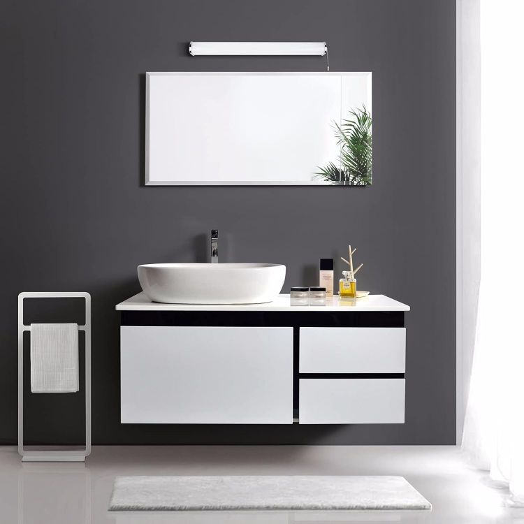 Picture of 15W LED Bathroom Wall Light Above Mirror, Vanity Cabinet Wall Lamp with Pull Cord Switch, Waterproof IP44 Length 60CM Lighting Range 1300LM Warm White 3000K