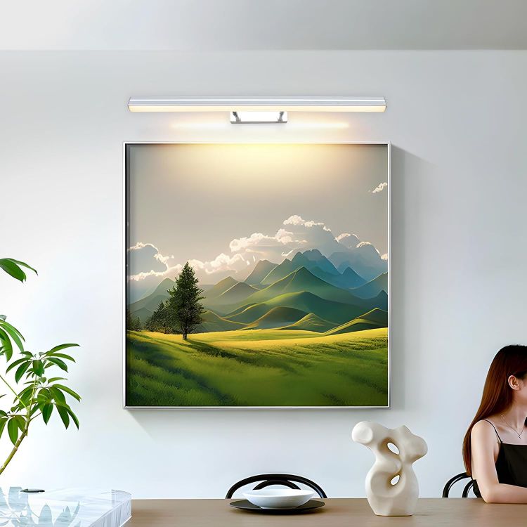 Picture of MantoLite 60CM LED Bathroom Mirror Lights Adjustable Angle 180°12W Picture Lights IP44 Bath Wall Lights Chrome Vanity Light for Bedroom Living Room 3000K Shaving Light 
