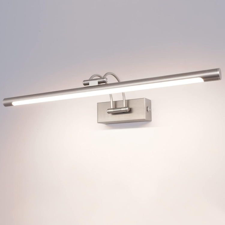 Picture of 60cm LED Picture Light with Pull Cord Bathroom Mirror Light with Switch for Living Room Adjustable Arm Bedside Reading Lamp Fixtures for Hotel 1320Lm 3000K IP44
