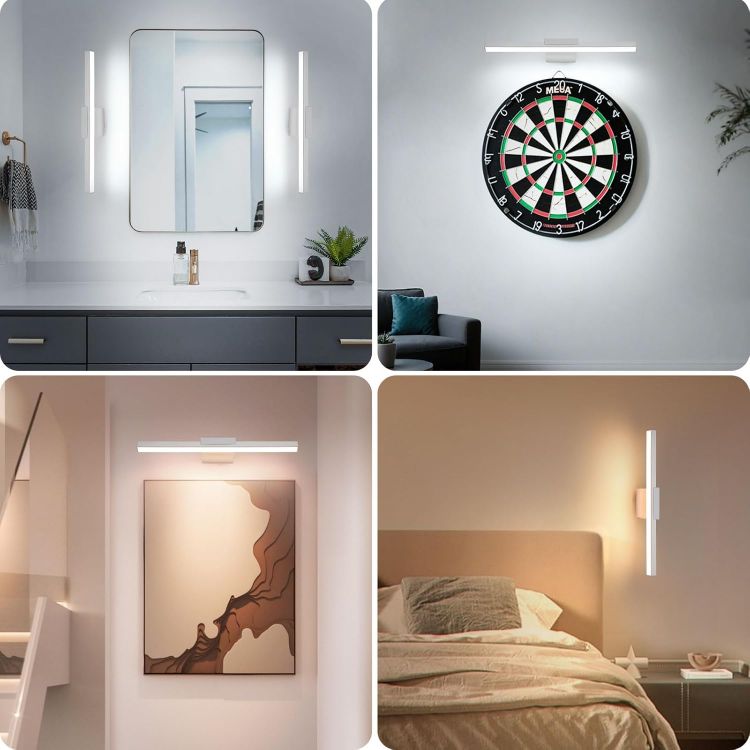 Picture of ENCOFT 40cm Bathroom Mirror Light with Switch IP44 Rated 3 Colour Temperature Picture Wall Light 8W Over Mirror Bathroom Lights for Vanity Bedroom Living Room 
