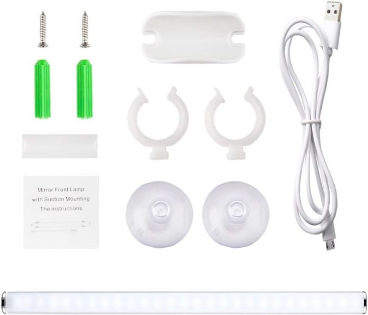 Picture of Lixada Vanity Mirror Light, Portable Makeup Light,Touch Control/USB Rechargeable,for Bathroom Dressing Table Mirror Lighting