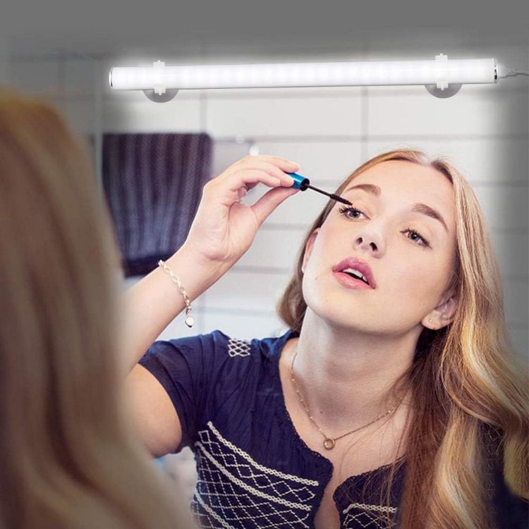Picture of Lixada Vanity Mirror Light, Portable Makeup Light,Touch Control/USB Rechargeable,for Bathroom Dressing Table Mirror Lighting