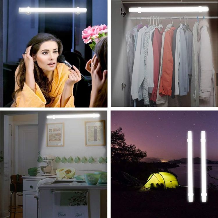 Picture of Lixada Vanity Mirror Light, Portable Makeup Light,Touch Control/USB Rechargeable,for Bathroom Dressing Table Mirror Lighting