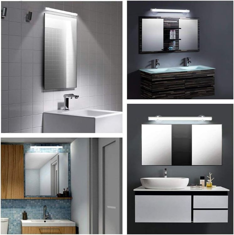 Picture of Lixada Vanity Mirror Light, Portable Makeup Light,Touch Control/USB Rechargeable,for Bathroom Dressing Table Mirror Lighting