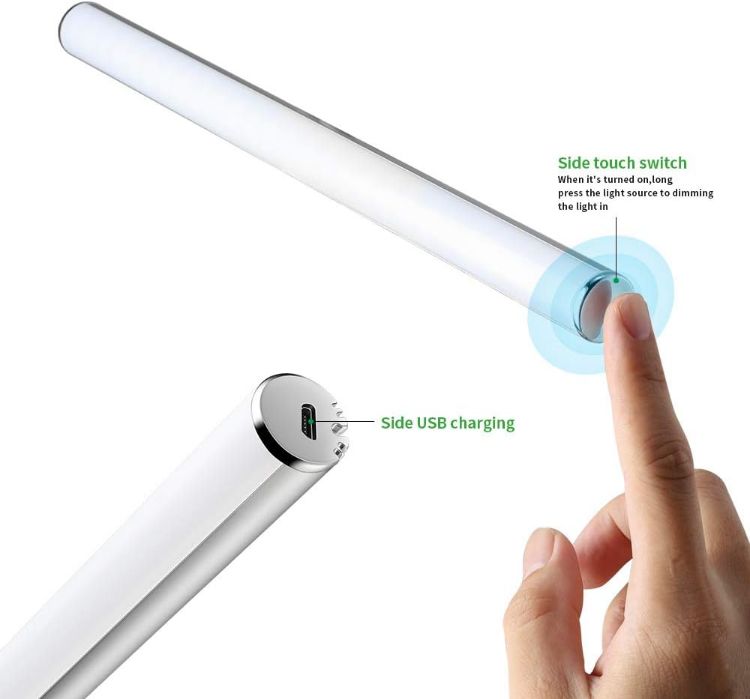 Picture of Lixada Vanity Mirror Light, Portable Makeup Light,Touch Control/USB Rechargeable,for Bathroom Dressing Table Mirror Lighting