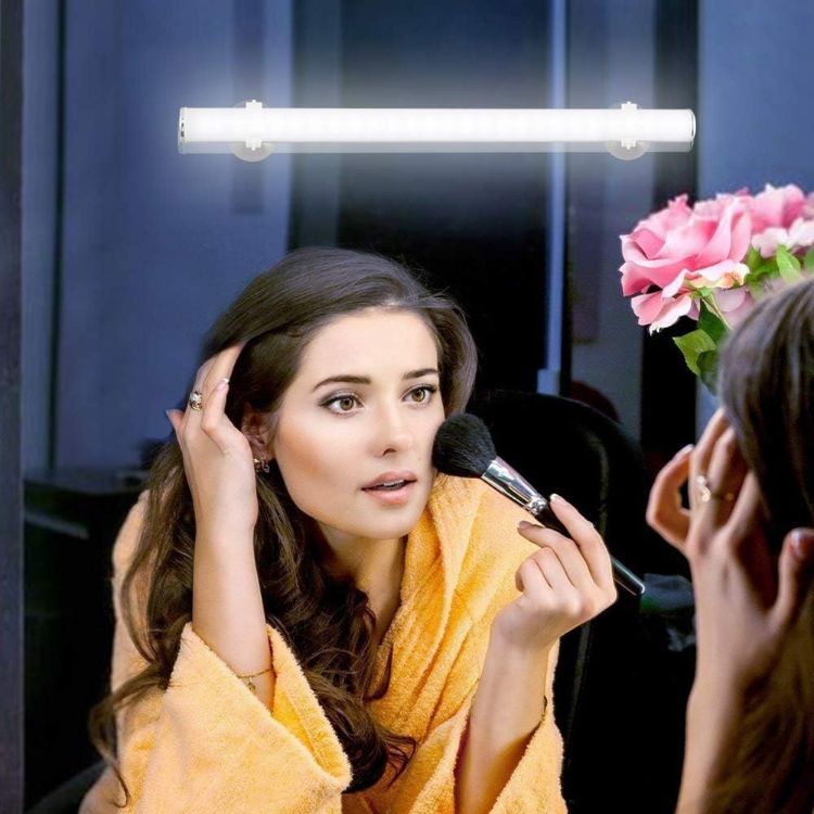 Picture of Lixada Vanity Mirror Light, Portable Makeup Light,Touch Control/USB Rechargeable,for Bathroom Dressing Table Mirror Lighting