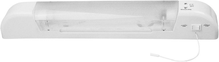 Picture of 8W LED Shaver Light with Dual Voltage Socket, Pull Cord Switch & Diffuser, Bathroom Sink Mirror