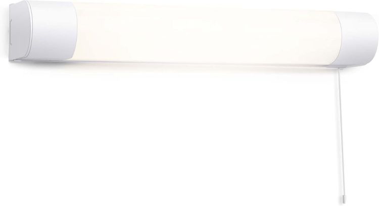 Picture of IMVSINCERE LED Wall Lights 6W Mirror Light with Shaver Socket,4000k Bathroom Mirror Lighting Pull Cord Switch,IP44 43CM 500LM Shaver Lights for Hotel Toilet Shower Room (1, Non USB Port)