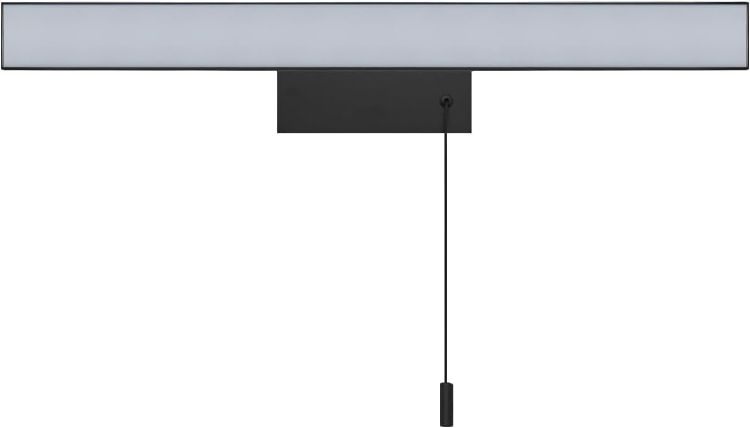 Picture of Long Life Lamp Company Black LED Mirror Light IP44 6500K Cool White Pull Cord Control ML25 [Energy Class G]