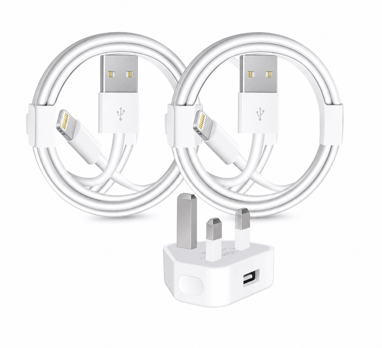 Picture of  CE Charger Plug & Data Cable for Apple iPhone 5/6/7/8/X/XR/11/12/SE