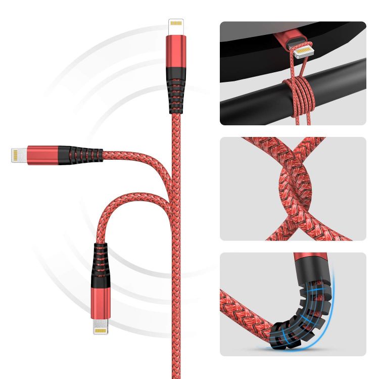 Picture of Ofuca iPhone Charger Cable 3Pack 1M/3FT MFi Certified iPhone Charger Fast Charge Lightning Cable to USB A Compatible with iPhone 14 13 12 11 Pro Max Xs Xr X 8 7 6 Plus 5 SE