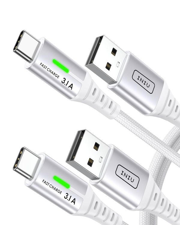 Picture of USB C Charger Cable, [2 Pack 1m BSWH] 3.1A Type C Cable Fast Charging, Braided USB A to USB-C Phone Charger Cable for iPhone 17 16 Pro Max, Samsung S25 24, Huawei Pixel 10, iPad etc.