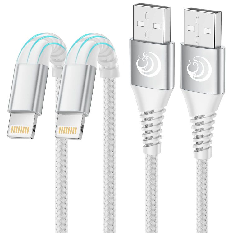 Picture of iPhone Charger Cable [1M+2M 2Pack] MFi Certified Lightning Cable Fast Charging Phone Cable Lead Nylon iPhone Charger Fast Charge USB Cable for iPhone 14 13 12 11 Pro Max XS Pro XR X 8 7 6 Plus SE2020