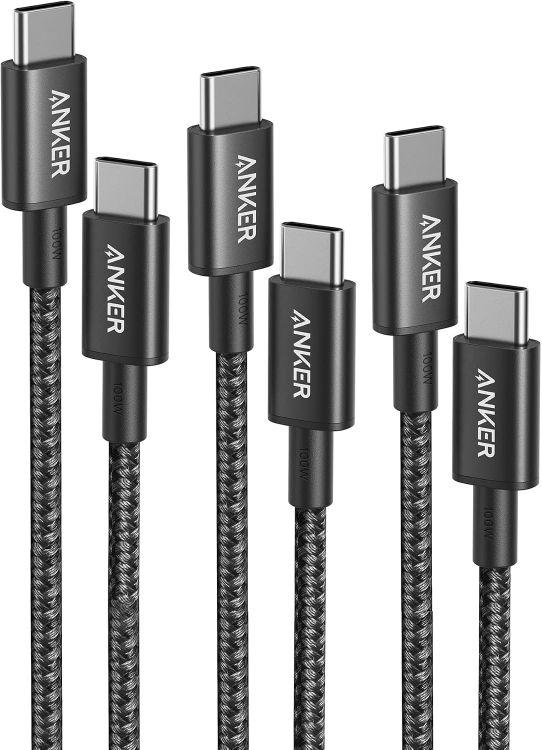 Picture of Anker 333 USB C to USB C Charging Cable, (3.3ft/1m 100W, 2-Pack), Fast Charging Power Suitable for iPhone 17/16/15, iPad Pro, Samsung Galaxy, MacBook Pro,and More