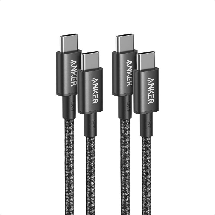 Picture of Anker 333 USB C to USB C Charging Cable, (3.3ft/1m 100W, 2-Pack), Fast Charging Power Suitable for iPhone 17/16/15, iPad Pro, Samsung Galaxy, MacBook Pro,and More