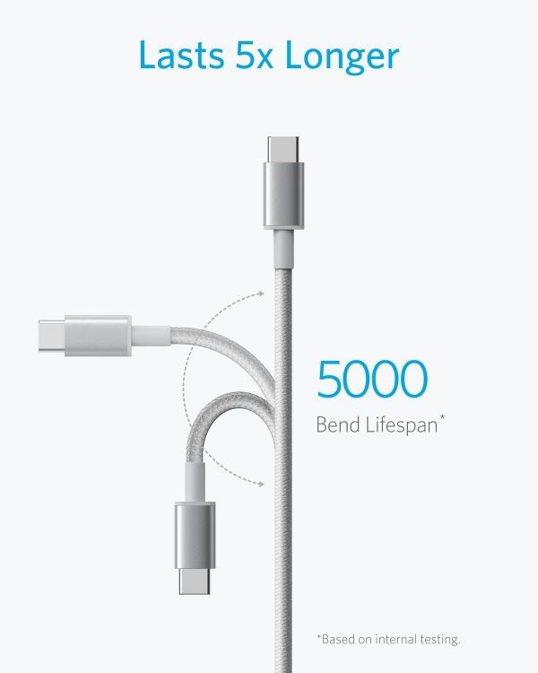 Picture of USB C Charger Cable, 2-Pack 1ft(0.3m) USB to USB C Cable, USB A to USB C Braided Phone Charger Cable for iPhone 17/16/15, iPad Pro, Samsung Galaxy, MacBook Pro,and More