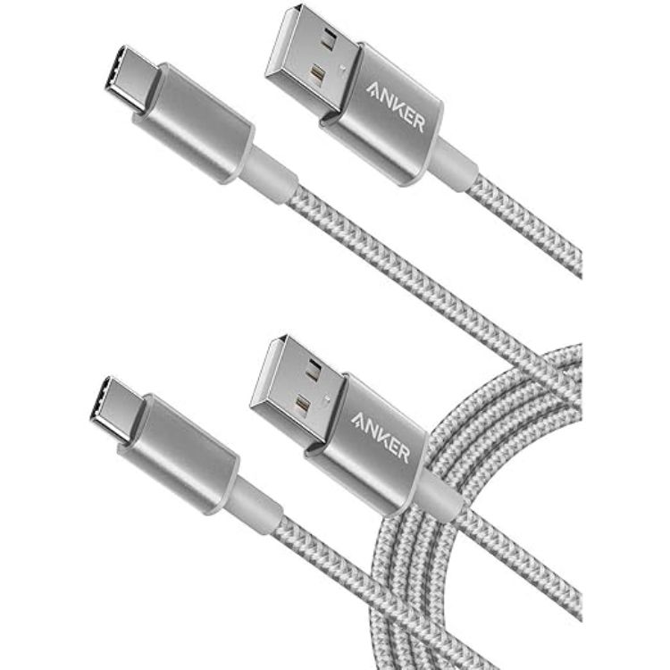 Picture of USB C Charger Cable, 2-Pack 1ft(0.3m) USB to USB C Cable, USB A to USB C Braided Phone Charger Cable for iPhone 17/16/15, iPad Pro, Samsung Galaxy, MacBook Pro,and More