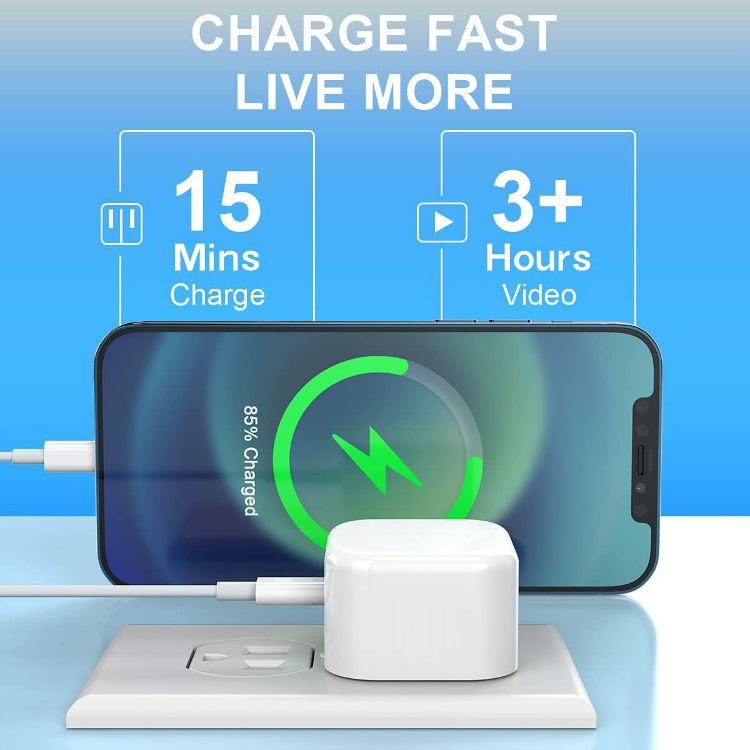 Picture of USB C and USB Plug UK Fast Charge,40W Multi USB Plug Fast Charger 20W Dual USBC Power Adapter i Phone Apple Type C Plugs with USB Port Head for iPhone 17 16 15 14 13 12 11 Pro Max Plus iPad 10th A16
