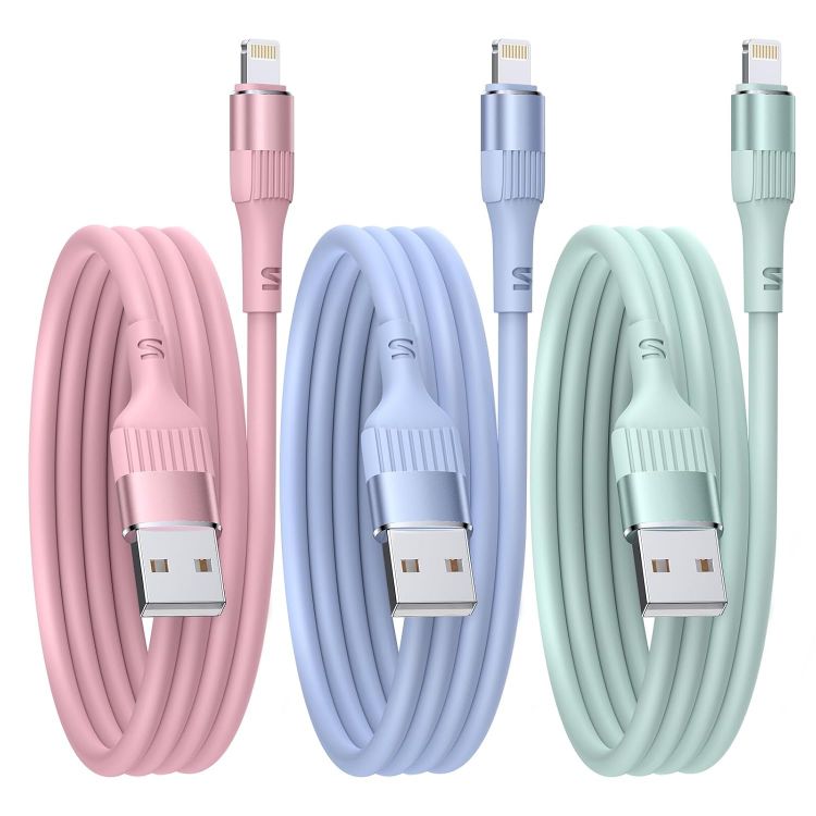 Picture of Nebite iPhone Charger, 3PACK 3FT/1M MFi Certified Lightning Cable Fast Charging TPE Long i Phone Apple Charger Compatible with iPhone 14 13 12 11 Pro Max Pro XS X XR 8 7 6 (3PACK3FT)