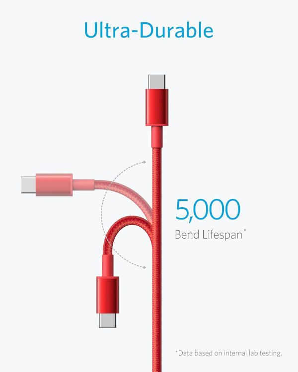 Picture of USB C Charger Cable, 2-Pack 6 ft (1.8 m) USB to USB C Cable, USB A to USB C Braided Phone Charger Cable for iPhone 17/16/15, iPad Pro, Samsung Galaxy, and More(Red
