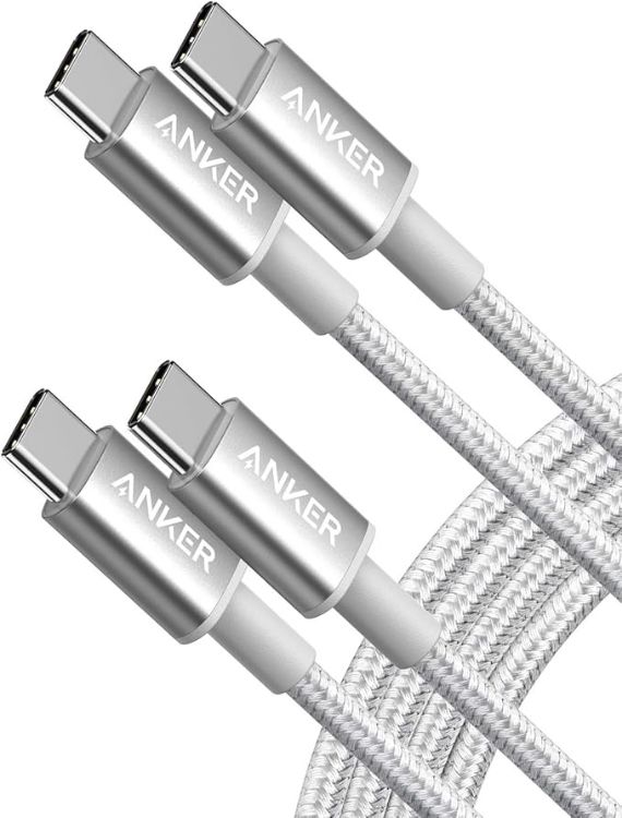 Picture of Anker USB C Cable, 2 Pack New Nylon USB C to USB C Cable (3.3ft/1m 60W), for MacBook Pro 2020, iPad Pro 2020, iPad Air 4, Galaxy S20, Switch, Pixel, LG and More | For iPhone 17 Series, iPad mini 6, and More