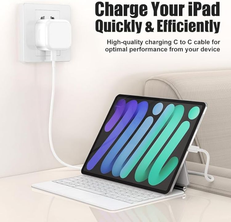 Picture of USB C to USB C Charger Cable,2Pack i Phone Type C Charging Lead 2M Long Fast Charging Wire USBC Charger Cables Compatible with iPhone 17 Pro Max/17 Air/16/16 e/16 Pro/15 Plus, iPad Pro/Air/Mini,Mac