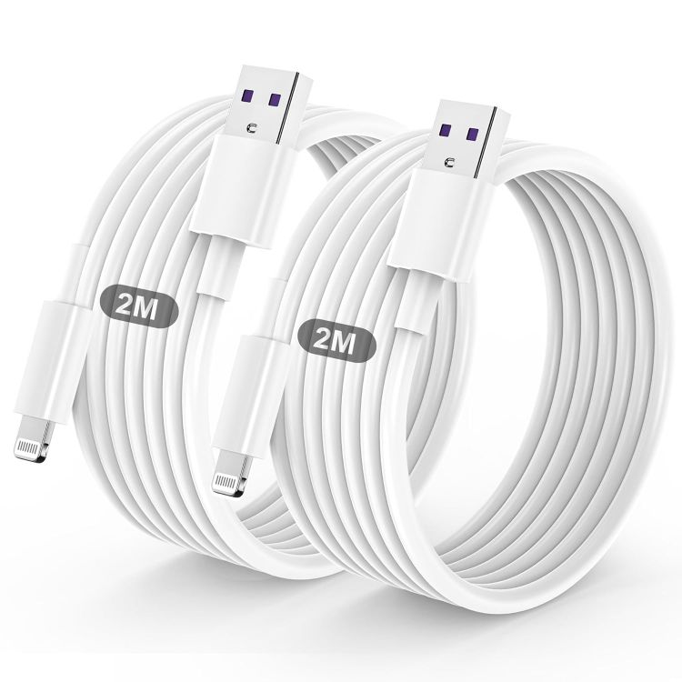 Picture of iPhone Charger Cable, 2Pack for Lightning to USB Cable MFi Certified 1M+2M,Charging Braided Lead for Apple iPhone 14 13 12 11 Pro Max/Pro XS XR X 8 7 6 Plus SE, for iPad
