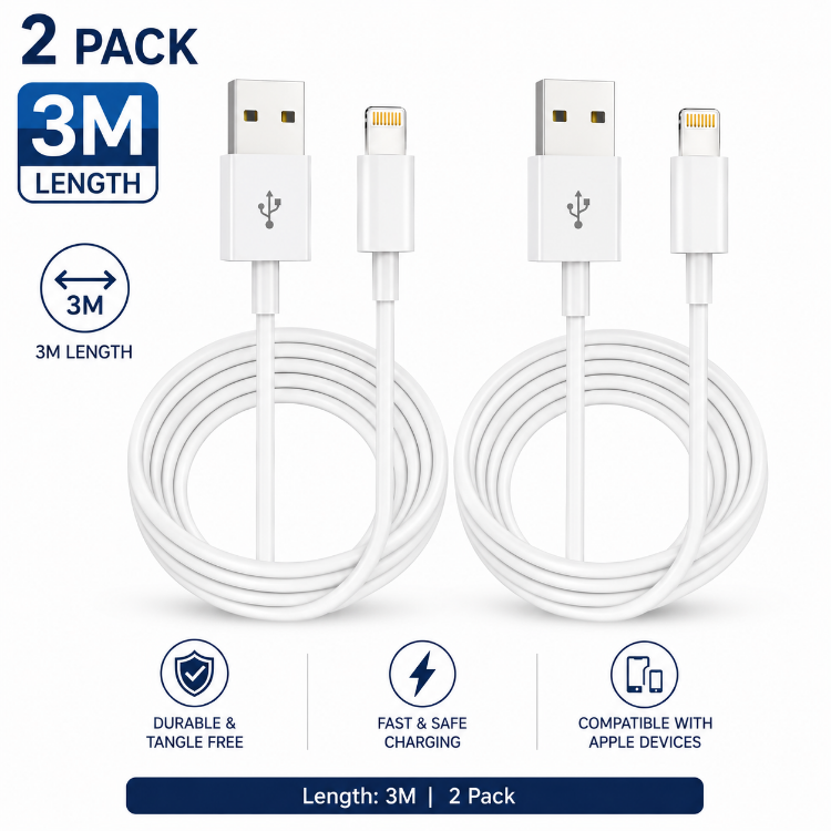 Picture of 2Pack 1M iPhone Charger Cable[Apple MFi Certified] USB to Lightning Cable | USB iphone Charging Cord for iPhone 14/14Pro/14Pro Max/13/12/11 Pro Max XS XR X 8 7 6 Plus 5, iPad and iPod