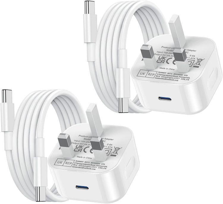Picture of iPad Plug USB C,25W New Apple iPad Charger Plug Fast Charge UK for i Pad Pro 12.9 11 13 inch 4th 5th 6th M4 2024 Generation/Air 10.9 11 13 inch 5th Gen M2 M3/Mini 6 A17 Pro/Pad 10th 2022 A16 11th 2025