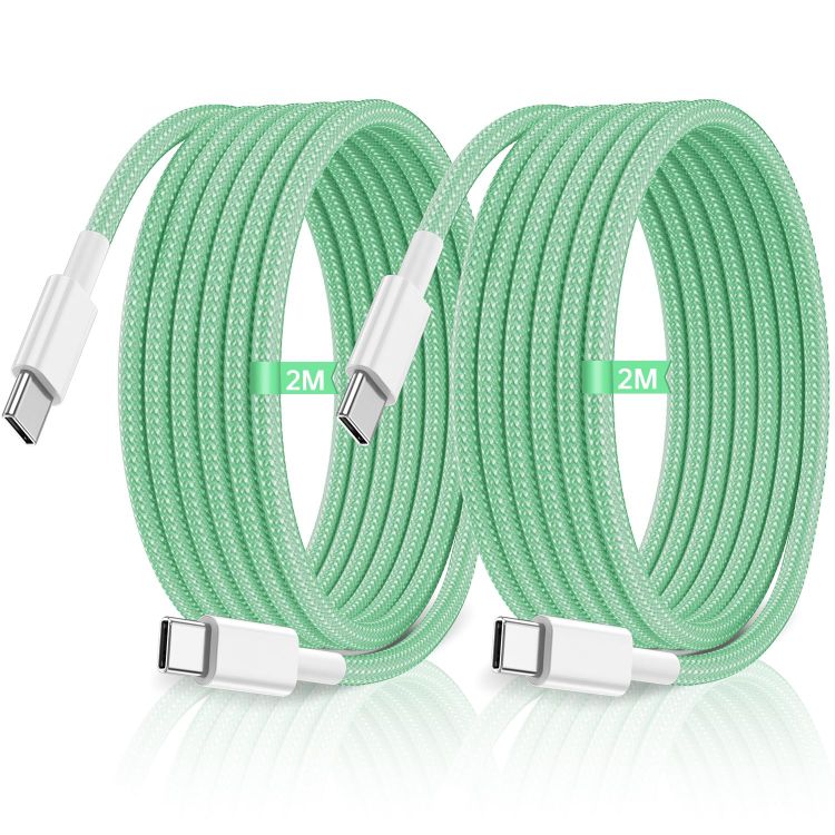 Picture of USB C to USB C Charger Cable, 2M 60W Type C Cable Lead Fast Charging, Phone Charger USB C iPhone Cable for Apple iPhone 17 16 15 Series MacBook iPad Pro/Air Samsung Galaxy S26/S25 Google Pixel 2Pack