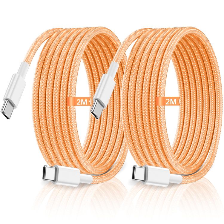 Picture of USB C to USB C Charger Cable, 2M 60W Type C Cable Lead Fast Charging, Phone Charger USB C iPhone Cable for Apple iPhone 17 16 15 Series MacBook iPad Pro/Air Samsung Galaxy S26/S25 Google Pixel 2Pack