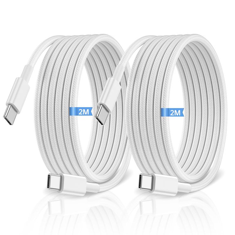Picture of USB C to USB C Charger Cable, 2M 60W Type C Cable Lead Fast Charging, Phone Charger USB C iPhone Cable for Apple iPhone 17 16 15 Series MacBook iPad Pro/Air Samsung Galaxy S26/S25 Google Pixel 2Pack
