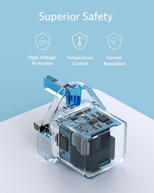 Picture of USB C Plug, Anker 20W USB C Charger, Fast Charging PowerPort III Cube Charger, Compatible with iPhone 17/16/16 Plus/16 Pro/16 Pro Max, 15/14/13/12 Series, Galaxy, iPad (Cable Not Included)