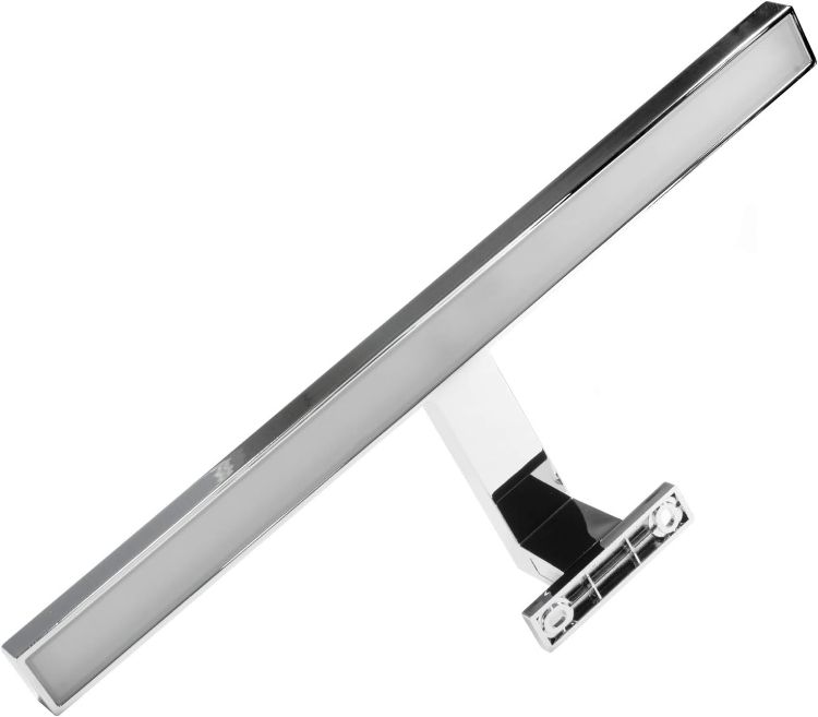 Picture of LIGHTWORLD24 Welt der Lichter LED Mirror Light I Bathroom Light I Makeup Light I Bathroom I Surface Light I Cabinet Lighting I Clamp Light I Neutral White I 230V I 550LM I IP44 I 30cm I 5W | Make-up light, surface-mounted light, clamp light, 550 lm, 5 W, IP44, 230 V