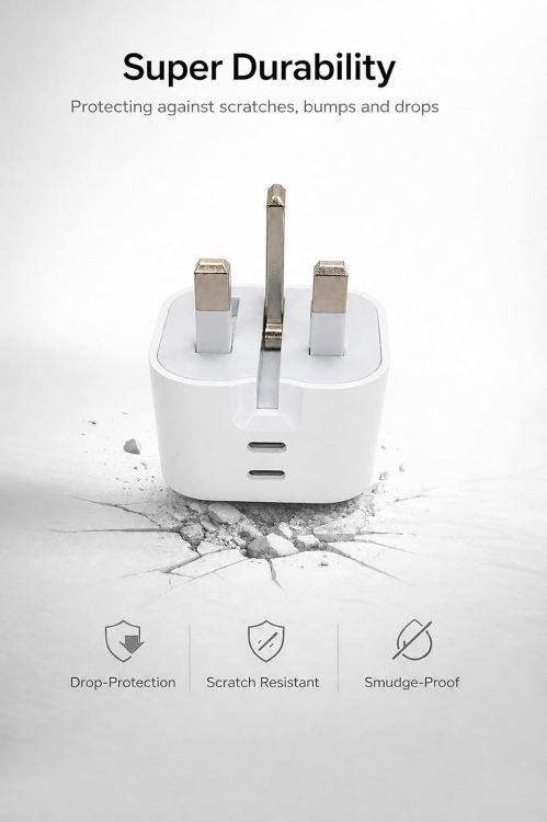 Picture of 45W Charger Plug For Sony Xperia 10 VI Dual PD Port USB C Foldable GaN Turbo Fast Charger Travel Friendly Universal Compact Power Adapter Plug