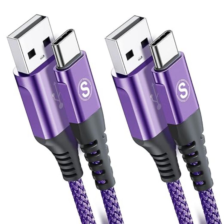 Picture of 2-Pack 2M USB C Cable 3.1A Fast Car Charger Cable Compatible for iPhone 17 air 16 15 Plus Pro Max, Samsung Flip/Fold 7 6 5 4 3 S26 S25 S24 S10 S20 S21 S22 S23 A16/15/14/13/12 A35/A34 A56/55/54, Pixel