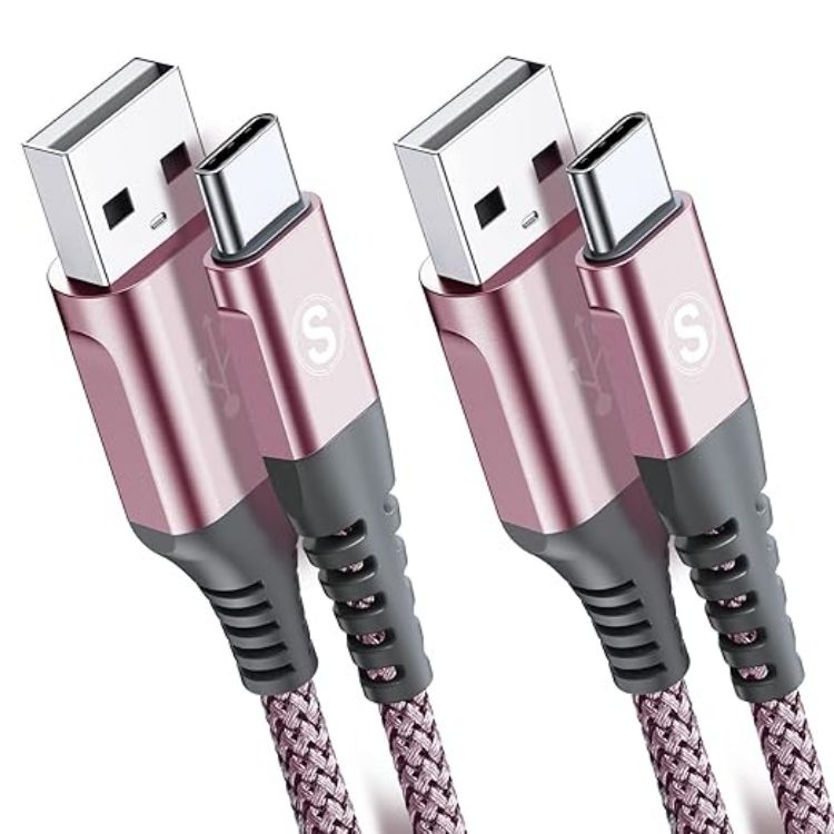 Picture of 2-Pack 2M USB C Cable 3.1A Fast Car Charger Cable Compatible for iPhone 17 air 16 15 Plus Pro Max, Samsung Flip/Fold 7 6 5 4 3 S26 S25 S24 S10 S20 S21 S22 S23 A16/15/14/13/12 A35/A34 A56/55/54, Pixel