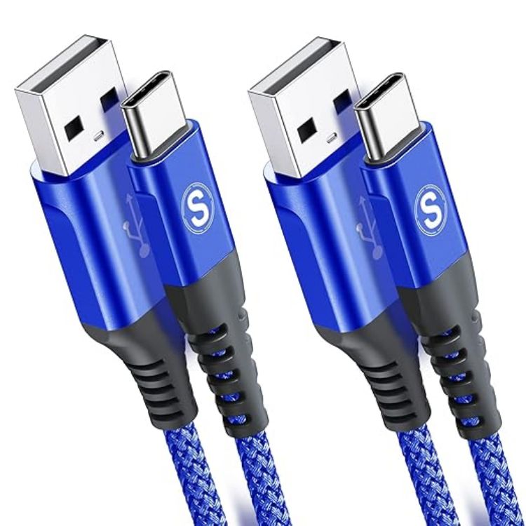 Picture of 2-Pack 2M USB C Cable 3.1A Fast Car Charger Cable Compatible for iPhone 17 air 16 15 Plus Pro Max, Samsung Flip/Fold 7 6 5 4 3 S26 S25 S24 S10 S20 S21 S22 S23 A16/15/14/13/12 A35/A34 A56/55/54, Pixel